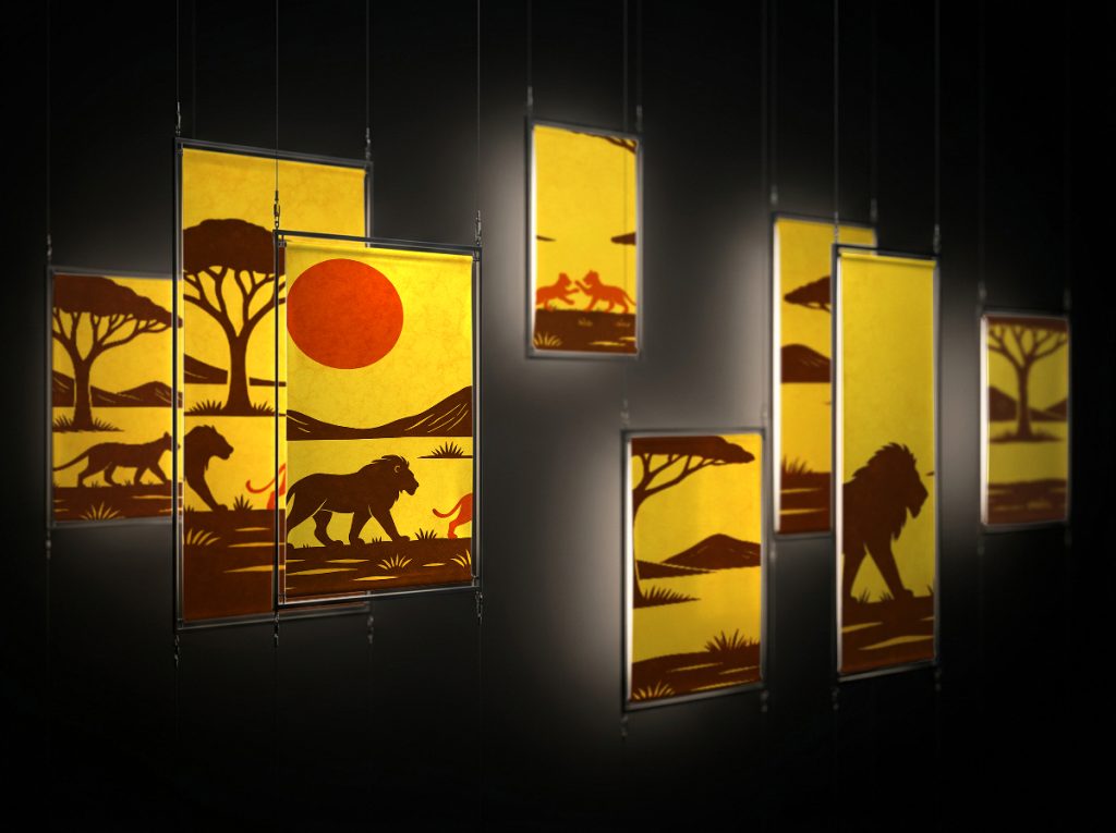 blank vinyl banners in void lion king backdrops
