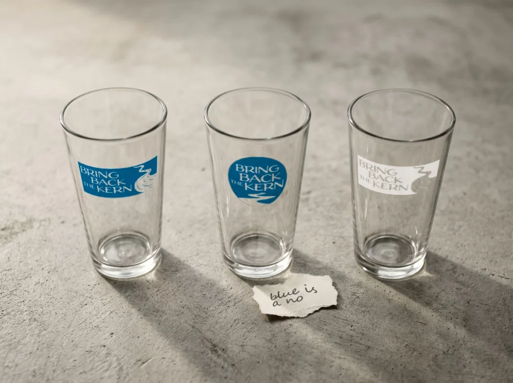 three blank glasses casting shadows bbtk