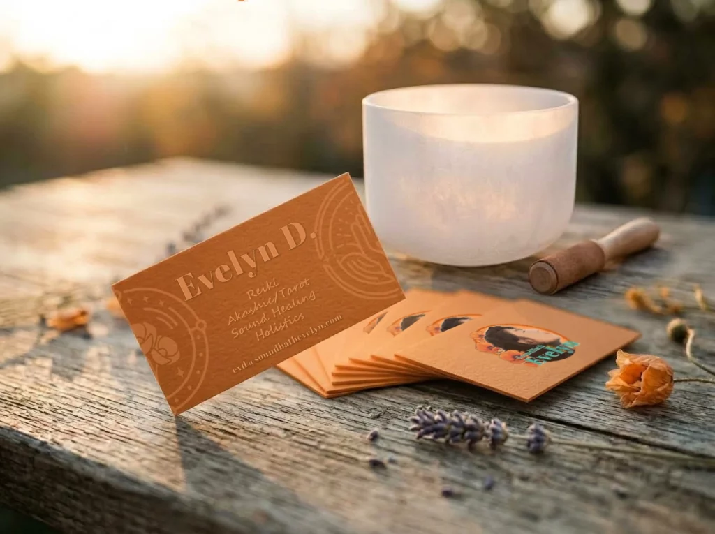business cards on wooden table sbe 01