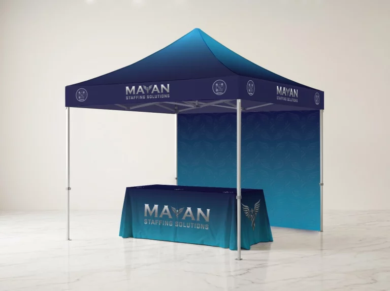 canopy tent and table mayan