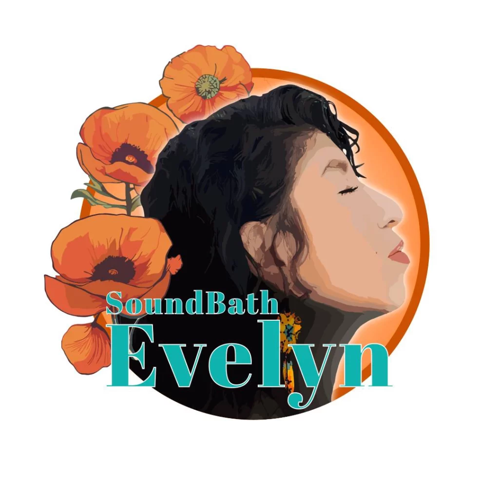 logo soundbathevelyn flowers